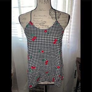 Cute cherry flowy tank top